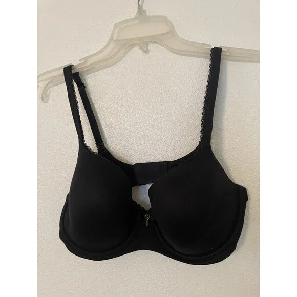 Victoria's Secret Women Bra 34DD Black Body By Victoria Lined Demi - Picture 1 of 5